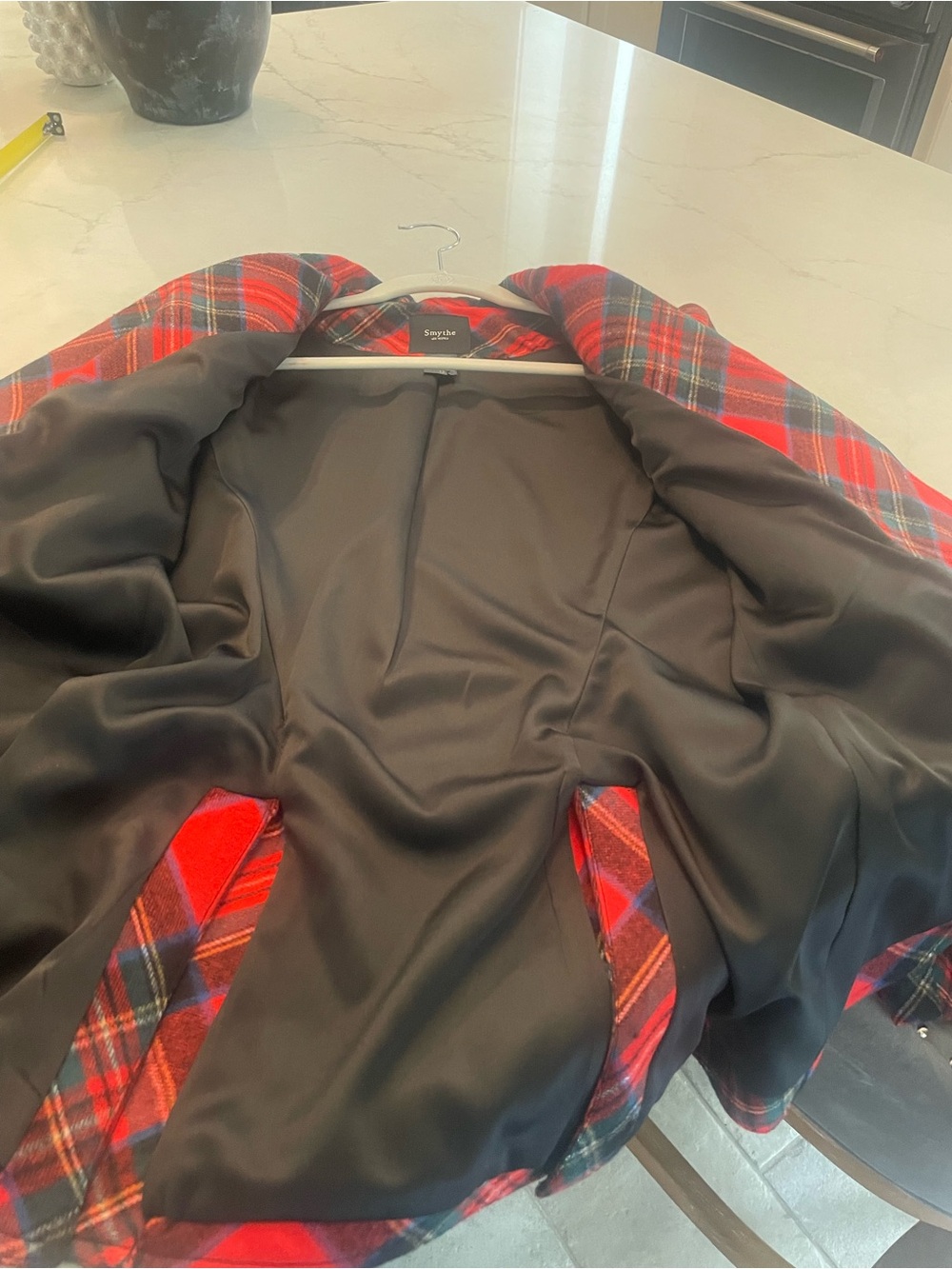 Smythe Red Plaid Blazer with Black and Green Accents - Picture 7 of 10
